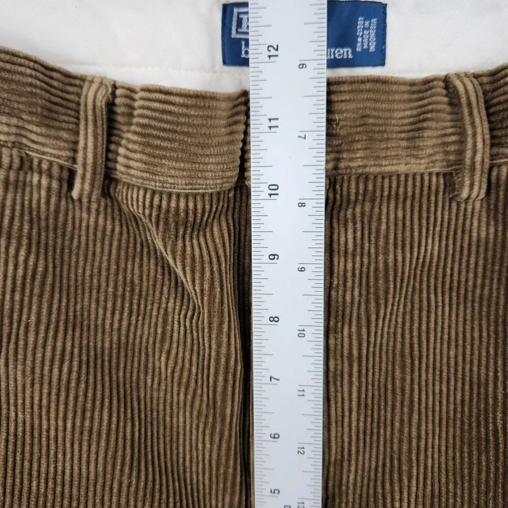 Vintage Polo Ralph‎ Lauren Corduroy Pants Mens 34x34 Brown Straight Leg Cotton - Picture 7 of 10